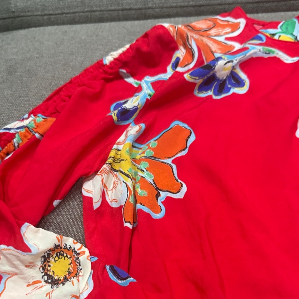 Desigual Red Floral Blouse - Picture 5 of 9